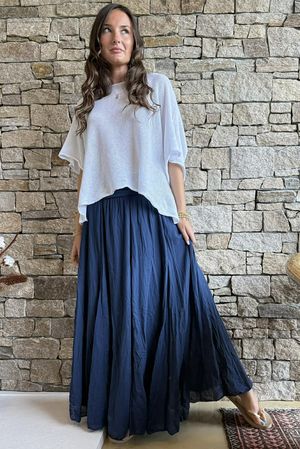 Songbird Bandeau Skirt Dress Navy 